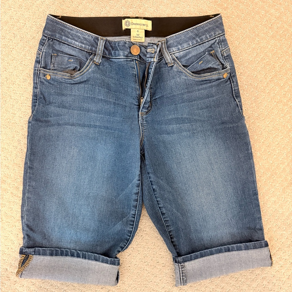 Democracy Blue Denim Bermuda Shorts